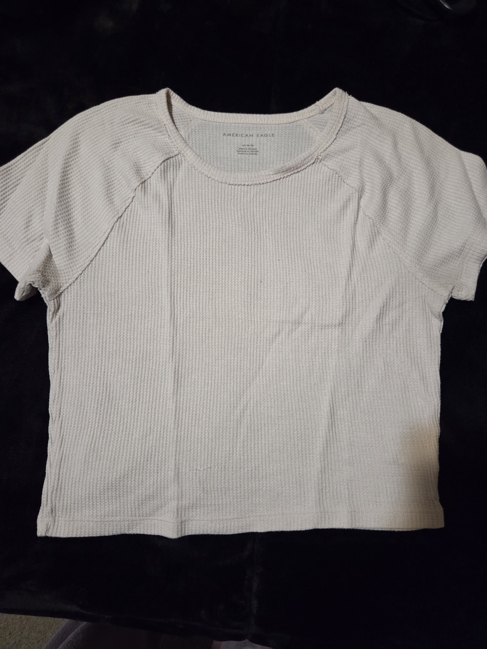 American Eagle Outfitters Waffle Knit Short Sleeve Top